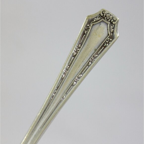 Antique Fairfield Silverplate Iced Tea Spoon Alpha c. 1915 - Picture 3 of 9